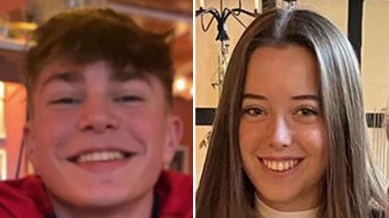 Harry Purcell, left, and Tilly Seccombe died in the collision