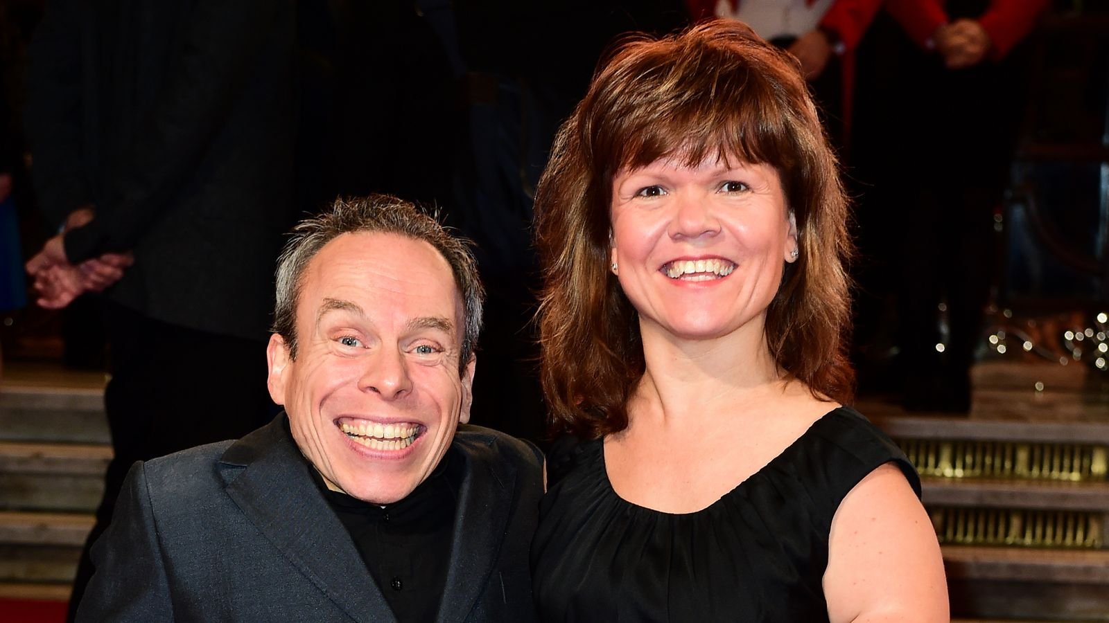 Warwick Davis and Samantha Davis attending the ITV Gala at the London Palladium. PRESS ASSOCIATION Photo. Picture date: Thursday November 19, 2015. See PA story SHOWBIZ ITV. Photo credit should read: Ian West/PA Wire