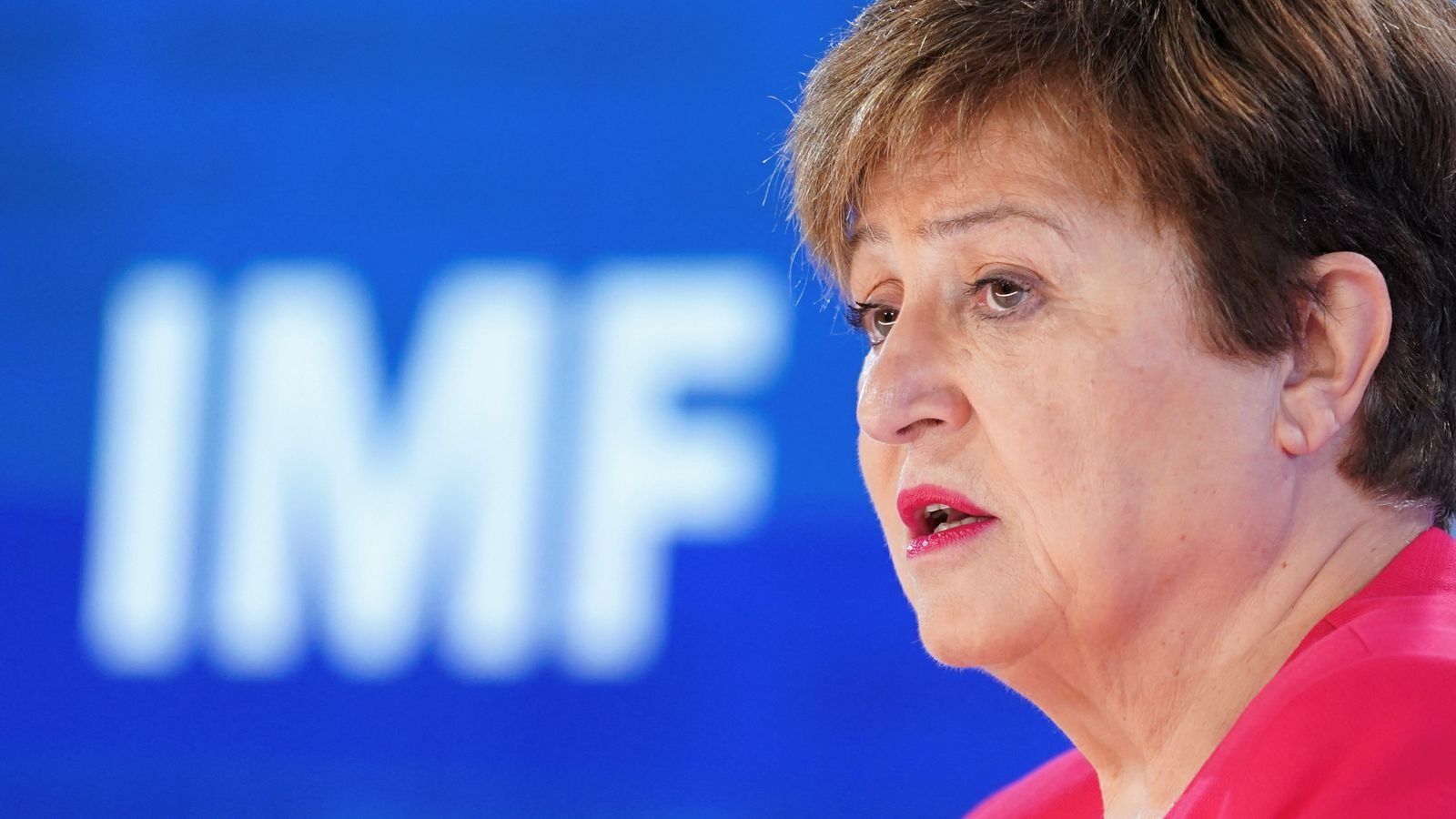 IMF Managing Director Kristalina Georgieva holds a press briefing on the Global Policy Agenda to open the IMF and World Bank