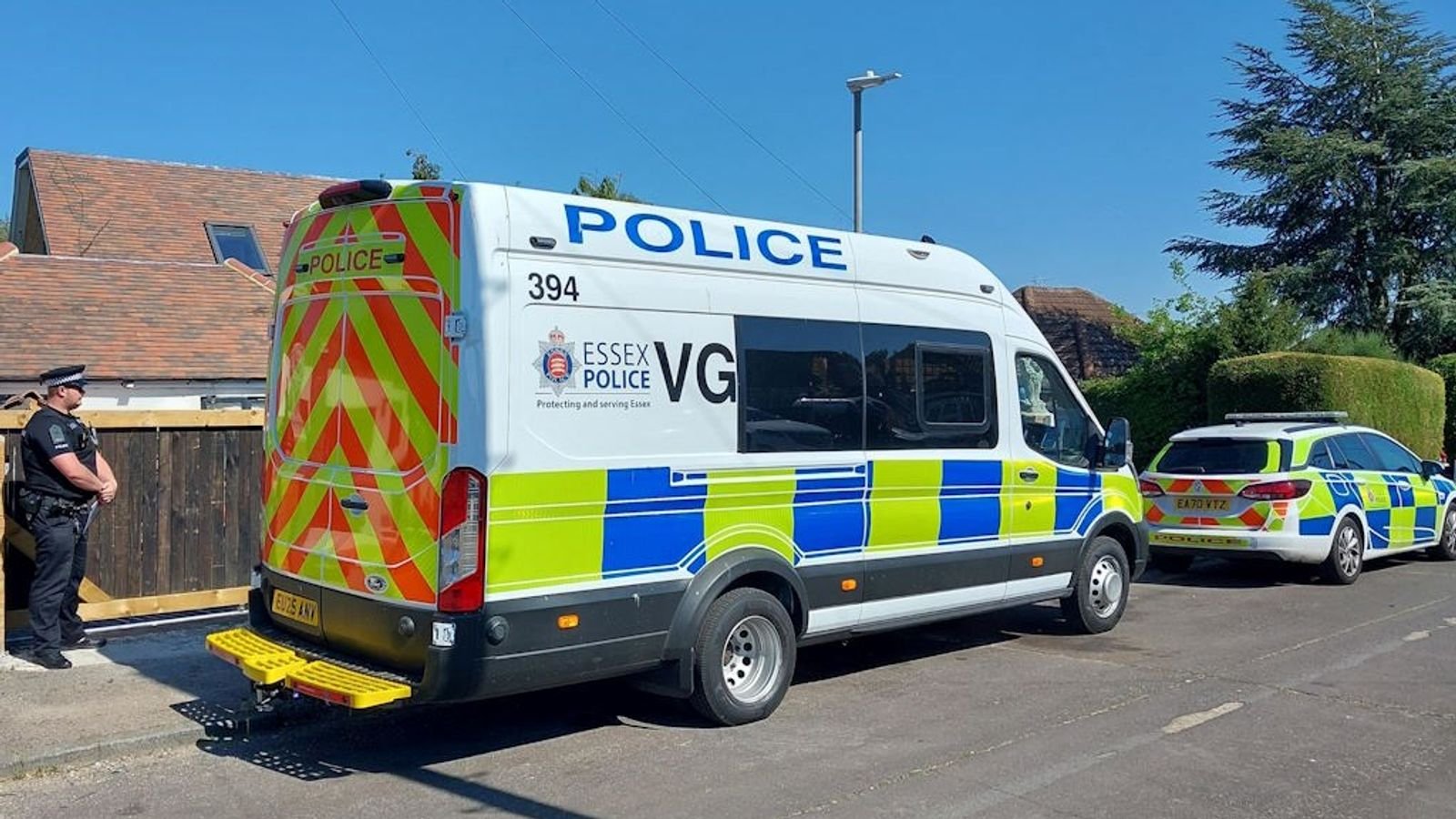 Police at the address in Billericay, Essex. Pic: Essex Police