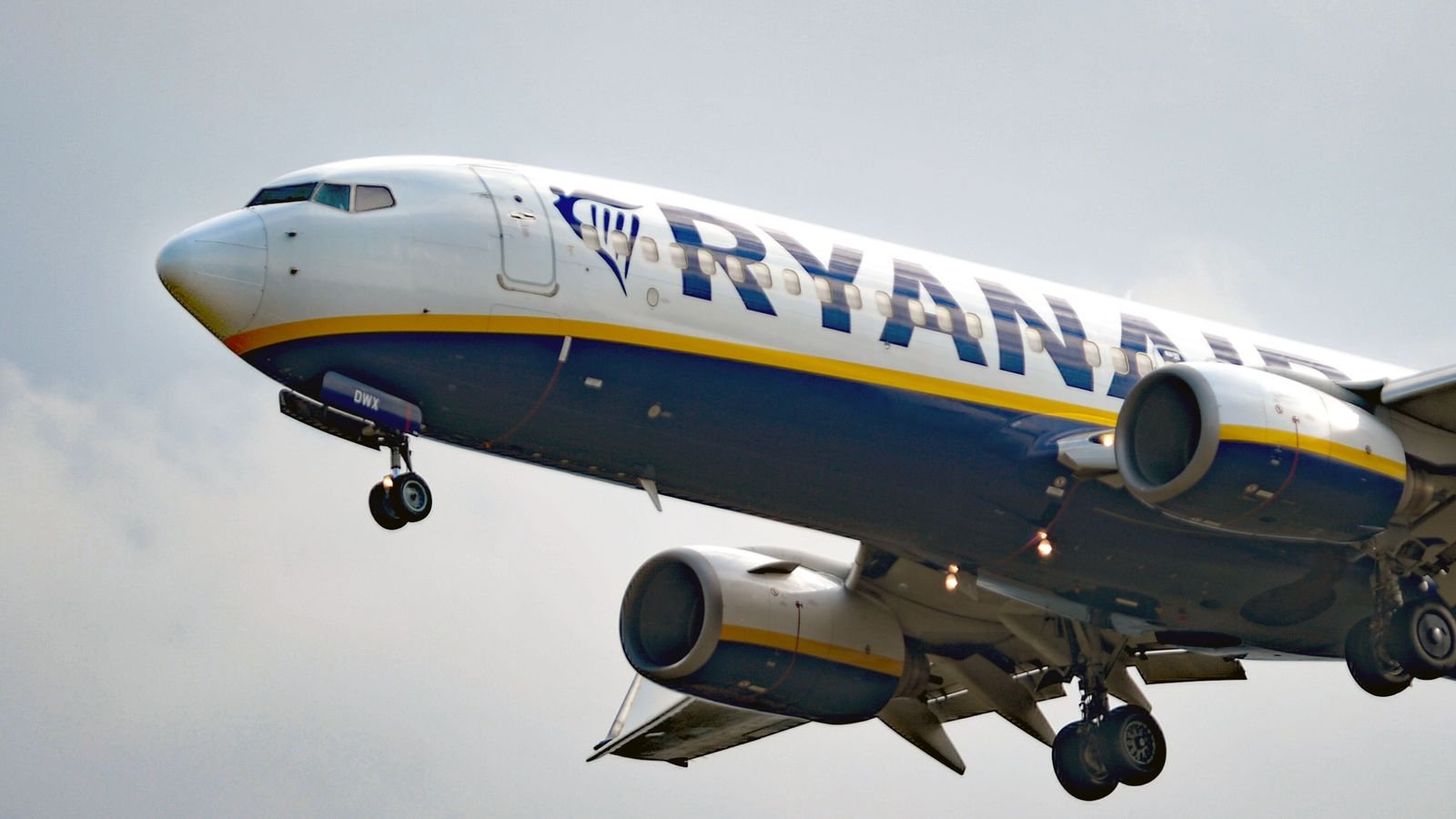 File photo dated 02/09/22 of a Ryanair Boeing 737-8AS passenger airliner comes in to land at Stansted Airport in Essex. Ryanair has revealed around 63,000 of its passengers saw their flights cancelled during last week