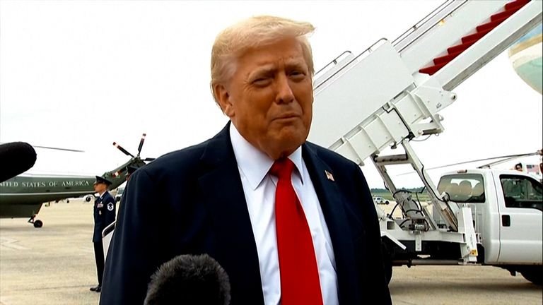 Trump said sending air defence missiles to Ukraine was necessary because Putin &#34;talks nice but then he bombs everybody in the evening&#34;.