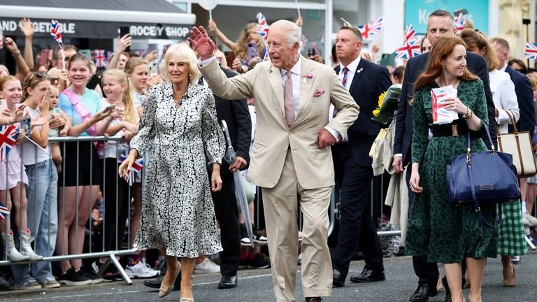 The King and Queen visit Newmarket earlier this summer. Pic: Reuters