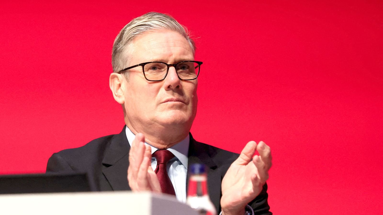 Keir Starmer will give his closing conference speech on Tuesday. Pic: Reuters