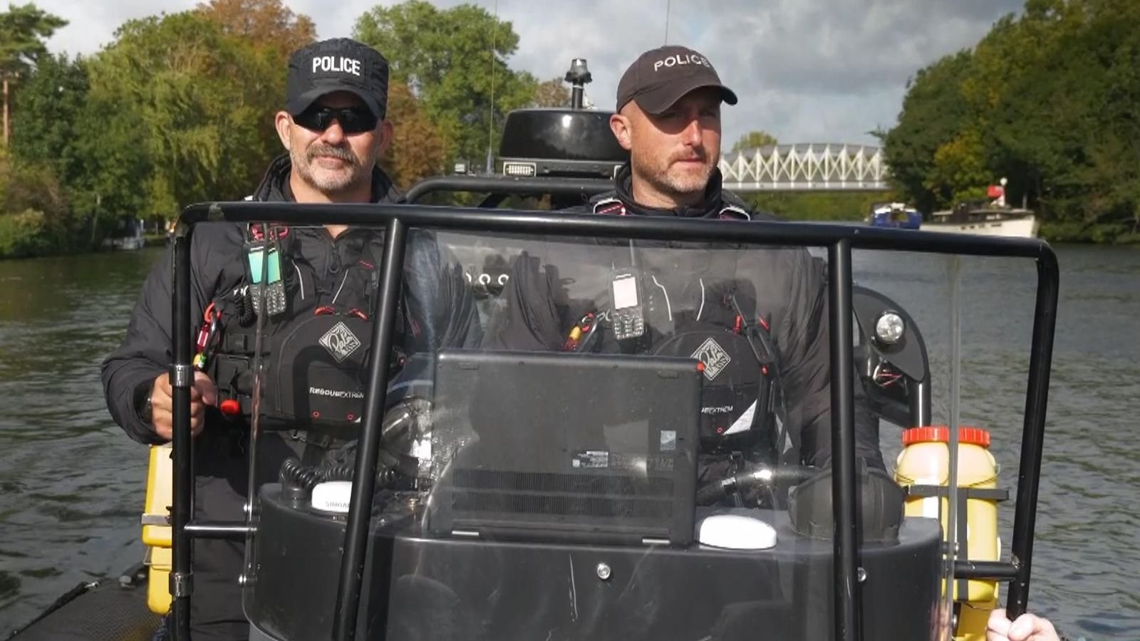 Officers patrolling the River Thames
