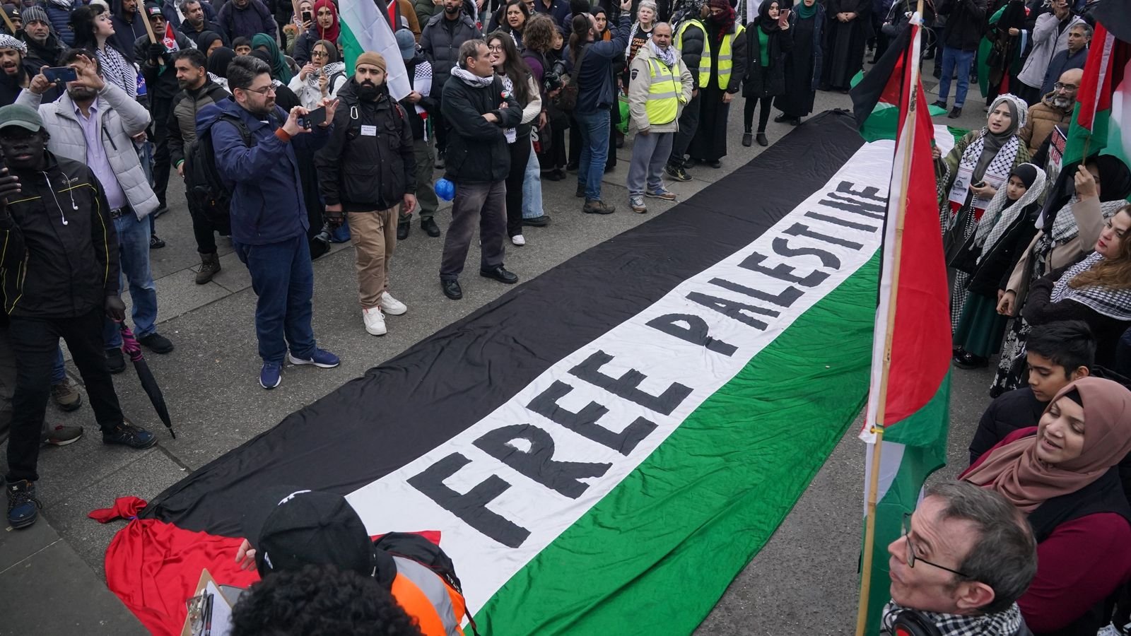 A pro-Palestinian march in London earlier this year. Pic: PA