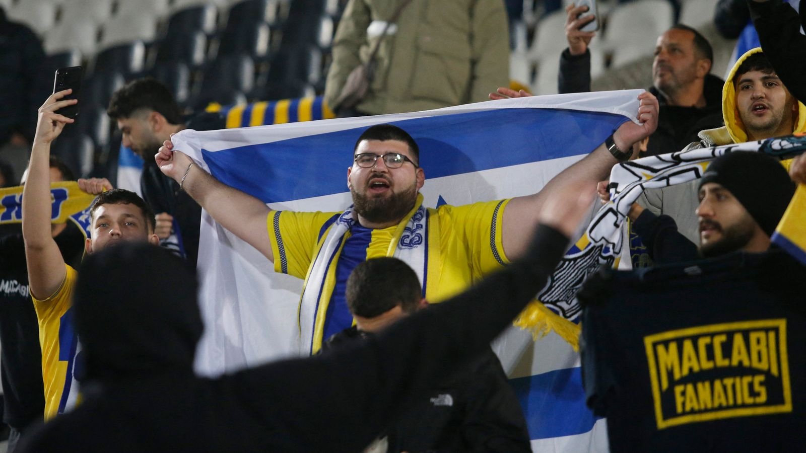 Maccabi Tel Aviv fans at a home match earlier this year. Pic: Reuters