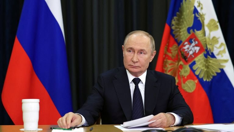 Vladimir Putin. Pic: Sputnik/Reuters