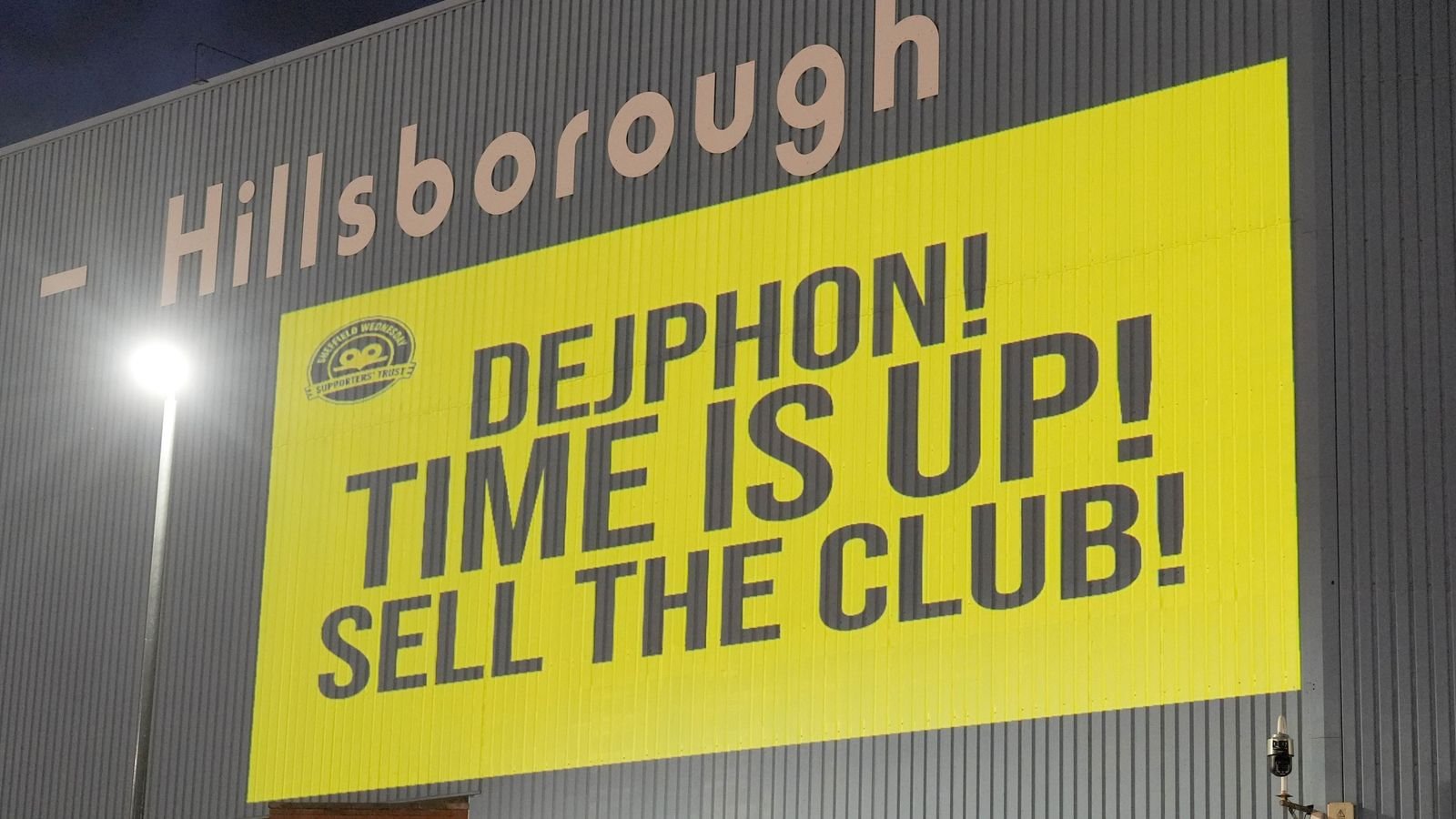 A fan protest was held earlier this week outside Sheffield Wednesday