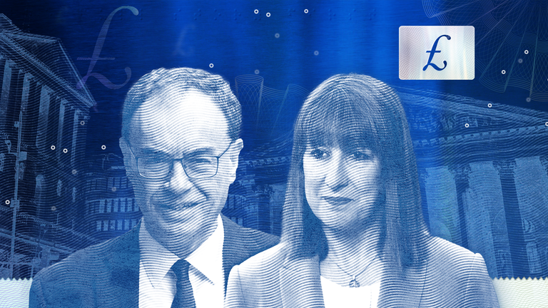 Bank of England governor Andrew Bailey and Chancellor Rachel Reeves