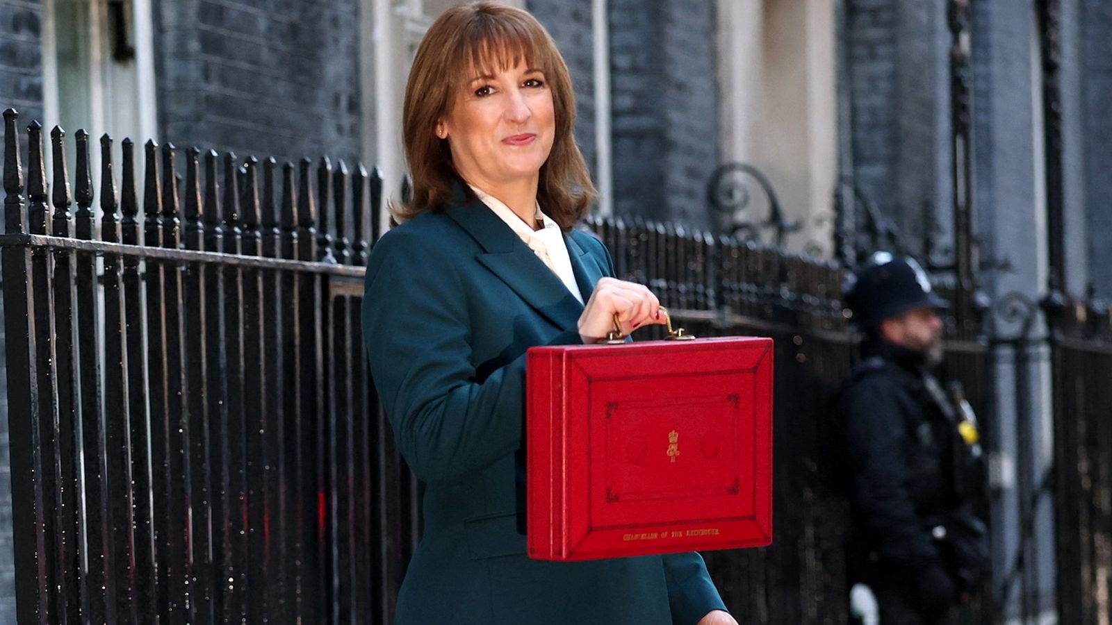 Rachel Reeves outside 11 Downing Street ahead of the November 2025 budget. Pic: Reuters