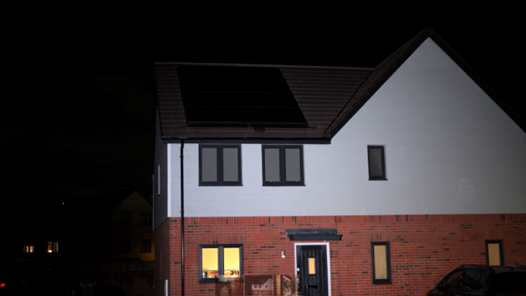 Solar panels on Elliott's roof help keep the lights on