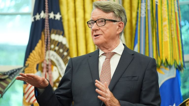 Peter Mandelson was sacked as British ambassador to the US last year