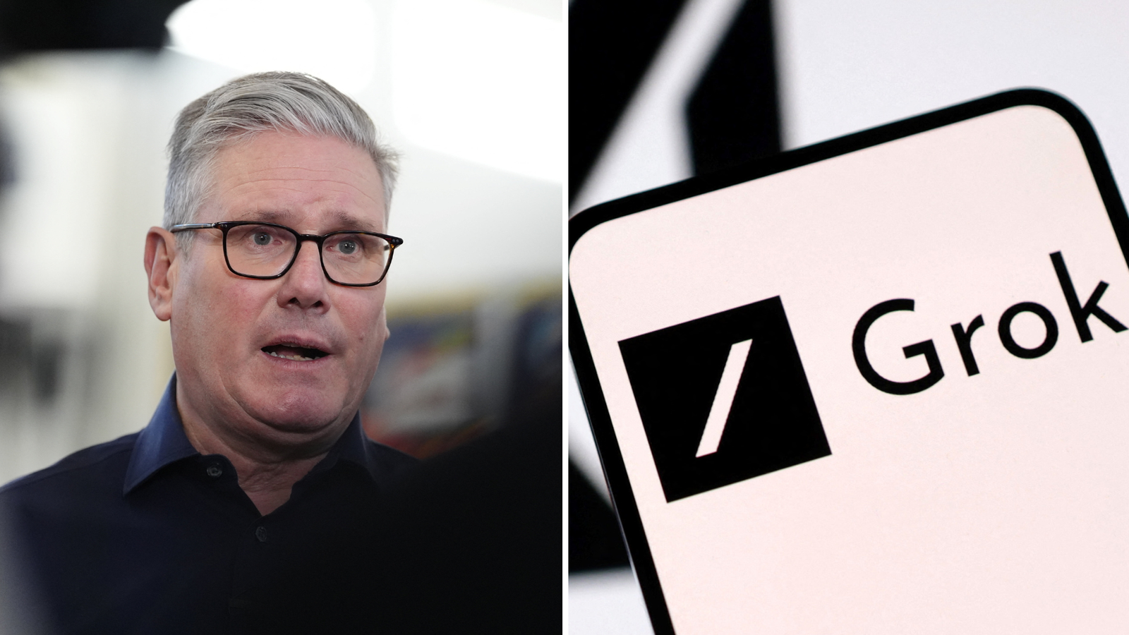 Sir Keir Starmer has called for action to tackle Grok creating sexualised images of children. Pic: Reuters