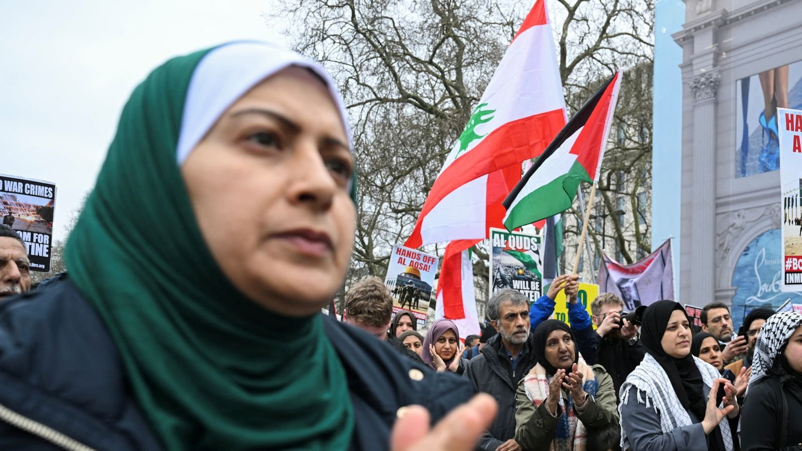 Organisers say the march is more pro-Palestinian than pro-Iranian. Pic: Reuters